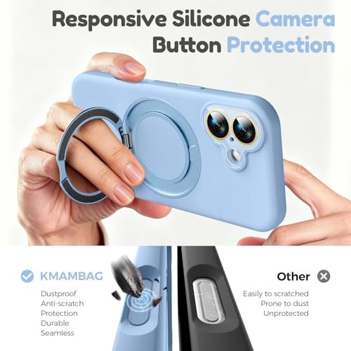 Image of Silicone Case for iPhone 17 with 360 Magnetic Stand Fit for MagSafe
