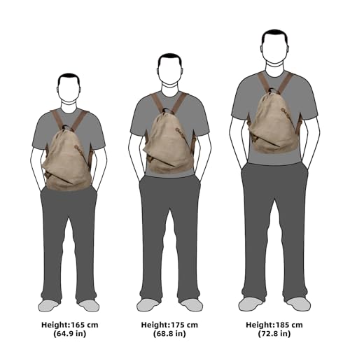 Image of KL928 Canvas Vintage Backpack - Large Casual Daypack Outdoor Travel Rucksack Hiking Backpacks for Men Women