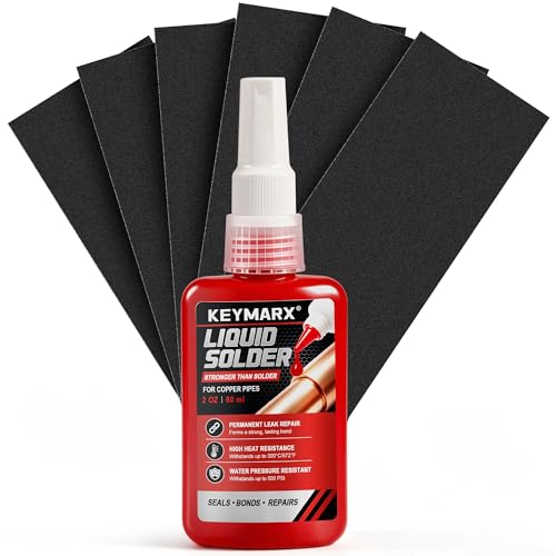 2 oz Liquid Solder for Copper & Brass No Heat Plumbing Soldering Kit Instant Leak Seal up to 500 PSI Safe from -60F to +300F Ideal for Plumbing & HVAC Repairs