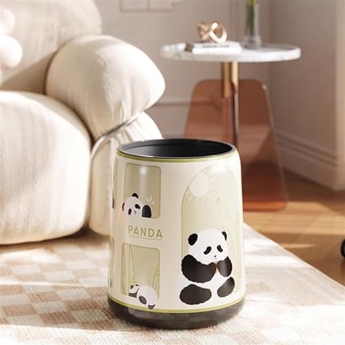 Caneca de basura redonda sin tapa con diseño panda, 3.1 galones miniatura 7