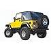 Rampage Frameless Trail Top | Vinyl, Black Diamond Color with Tinted Windows | 109535 | Fits 1997 - 2006 Jeep Wrangler TJ
