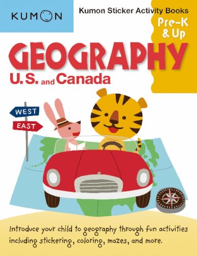 Kumon Pre K & Up Geography US and Canada Sticker Activity Book (Kumon Sticker Activity Books) image 3