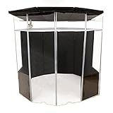 Sound Shields by Emagispace - 6-panel Isolation Booth with 66” Panels and 12” Ext. Panels Music Practice - All Acrylic Drum Shield with Padded Sound Dampers, Lid, Support Beam, and Clip-on Fan