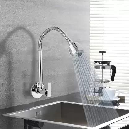 SPAZIO Brass Pulse Kitchen Spout Flexible Sink with Spout Rain Spray and Flange Spout Pulse Sink Cock Pillar Tap Faucet