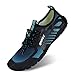 Water Shoes Womens Mens Aqua Beach Swim Shoes Quick Drying Barefoot Shoes for Swimming Pool Boating Surfing Diving Yoga(B.Black Blue, 9UK)
