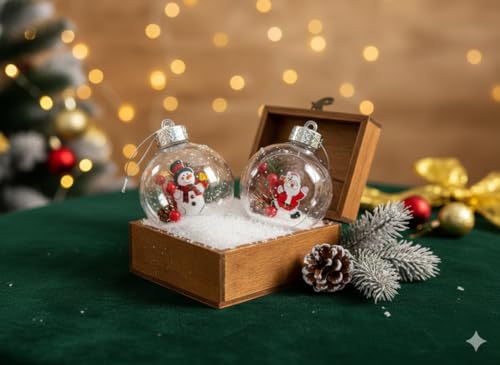 Image of Pack of 2 Santa Ball Decor With Light Christmas Decoration | Items for Home & Office | Festive Hangings, Foam Ornaments with Adjustable Light 2 Pc | PoPo Toys