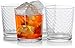 Circleware Paragon Honeycomb Glassware Highball Drinking Glasses & Whiskey Cups, Beverage Tumbler for Water, Beer, Juice, Ice Tea Bar, 12 Piece Set