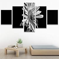 SIGNWIN 5 Panel Canvas Wall Art Botanical Chic Closeup Expressive Multicolor Photography for Home Decorations Ready to Hang - 60
