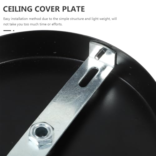 SOPOTUTU Plaque De Plafond Ronde 15Cm Pour Lustre Auvent De Plafond Noir Support Luminaires Suspendus Installation Facile Style Rétro Décoratif – vue 6
