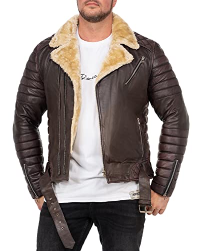 Reichstadt Herren Jacke Braun - RS008 PU - Silver Zipper L
