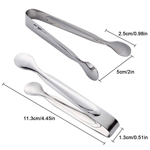 Sugar Tongs Set Of 6, Food Grade Premium Stainless Steel Ice Tongs, Small Kitchen Serving Tong For Tea, Coffee, Mini Serving, Appetizers #TOP4