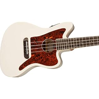 Fullerton Jazzmaster Uke Olympic White - Les Beatles, Paul McCartney, John Lennon, RIngo Starr, George Harrison Fullerton Jazzmaster Uke Olympic White – Image 4