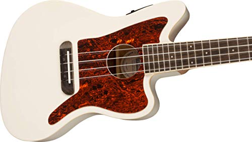 Fullerton Jazzmaster Uke Olympic White - Les Beatles, Paul McCartney, John Lennon, RIngo Starr, George Harrison Fullerton Jazzmaster Uke Olympic White – Image 5