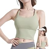 レディース ヨガウェア カップ付き タンクトップ トップス ヨガ ブラトップ 揺れない クロスバック 軽量 速乾 ストレッチ フィットネス スポーツウェア YJBX1