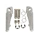 TCMT Silver Front Foot Pegs Motorcycle Footpeg Footrest Bracket Set For Kawasaki ZX-10R 2004 2005 2006 2007 2008 2009 2010 2011 2012 2013