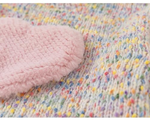 Toddler Kids Girls Colorful Love Printed Sweater Knitted Round Neck Long Sleeve Pullover Top3