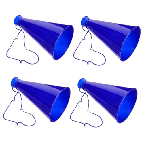 Kisangel 4pcs Portable Cheer Megaphone Plastic Noisemaker for Sports Parties and Events Props for Day and Celebrations