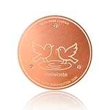 maiwoste Bird Bath Copper Disk, 4 Inch 0.6mm Thick 99.9% Pure Copper Disc with Triple-Point Support, Natural Water Cleaner for All-Season Use, Universal Fit for Outdoor BirdBaths, Bowls
