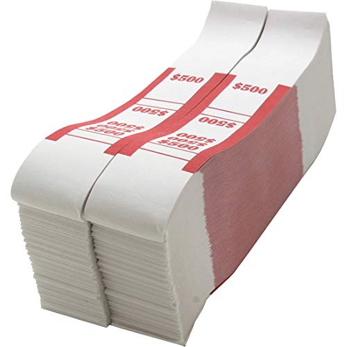 Sparco, SPRBS500WK, White Kraft ABA Bill Straps, 1000 / Pack, Red