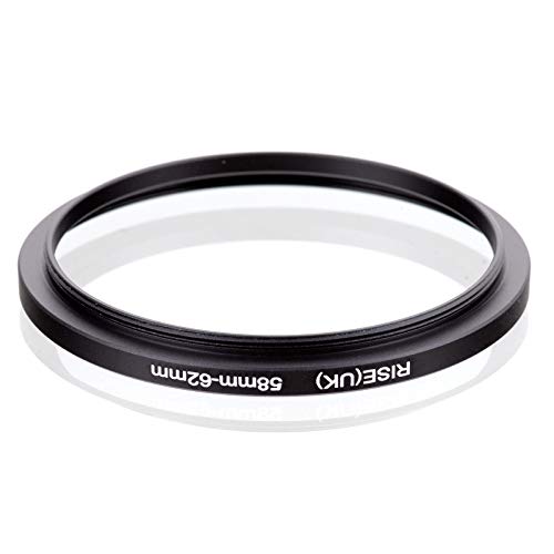 Rise(UK) 53.5-62 54-55/77 55-57/58/60/62/67/72/77/82 57-77 58-60/62/67/72/77/82 Step up Filter Ring Adapter (58mm-62mm)