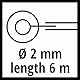 Original Einhell Ersatz-Doppelfadenspule 2,0 mm (Sensen-Zubehör, passend für Einhell Akku-Sensen GP-BC 36/430 Li BL & GP-BC 36/430 Li P BL, 43 cm Schnittbreite, Länge 6 m)