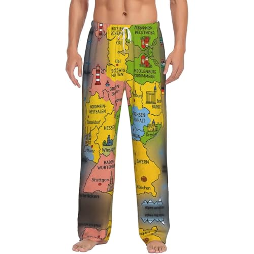 Pantalon de pyjama homme flanelle haut de gamme à imprimé géométrique unique