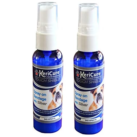 KeriCure Tough Shield Liquid Bandage, 2 Pack, Spray on Bandage for Pets and Small Animals, 2oz Bottles, First aid Spray for Pets That soothes, Seals, and Protects Cover