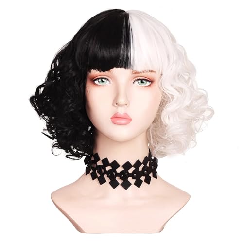Perruques noires et blanches pour changer de look facilement au carnaval