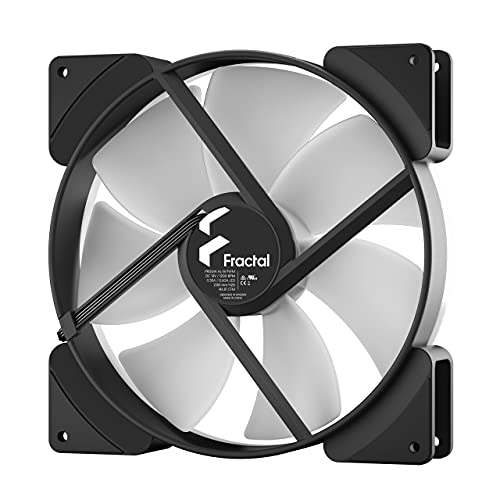 Ventilador para gabinete de PC Fractal Design Prisma AL-18 PWM de 180 mm con LED RGB direccionable y rodamiento LLS miniatura 4