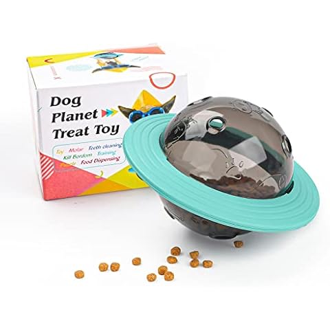 Explosive Model Dog Licking Food Toy Frisbee Rotating Frisbee Resistant to Biting Leakage Educational Toy (Blue) Cover