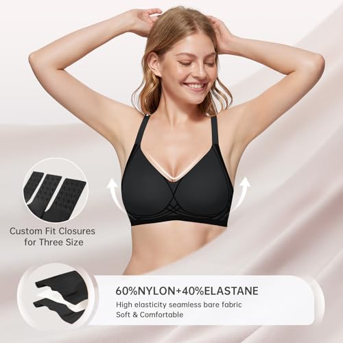 Image of OEAK Women Seamless Bra No Underwire Push Up Anti Sagging Bralettes Everyday Supportive Racerback Bras (32A to 40D /42B)