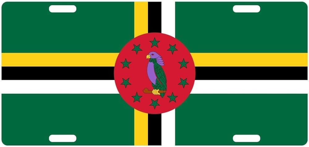 Ingzzaac Metalsigna4117 Dominica Flag Custom License Plate License Plate Sign 6X12 Inches