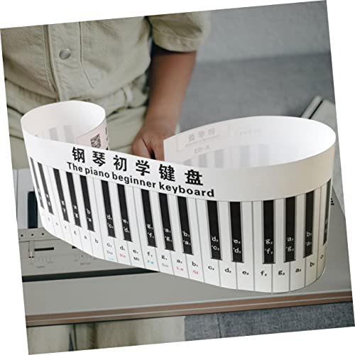 TOYANDONA Clavier De Piano Simulé Clavier Pour Piano Accessoires Pour Pianos Simulation 3d Autocollants De Touches De Piano Guide Du Tableau Des Notes De Piano Clavier Électronique Pvc Black - Les Beatles, Paul McCartney, John Lennon, RIngo Starr, George Harrison TOYANDONA Clavier De Piano Simulé Clavier Pour Piano Accessoires Pour Pianos Simulation 3d Autocollants De Touches De Piano Guide Du Tableau Des Notes De Piano Clavier Électronique Pvc Black – Image 3