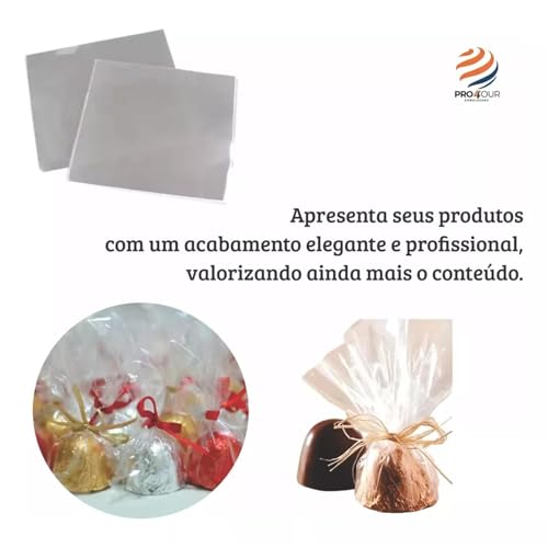 Celofane para Doces, 20 x 20 cm, Pacote com 500 Unidades