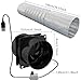 Portable Extractor Fan with 1m Duct Hose USB Adjustable DIY Ventilation Fan Powerful 5V 2A Brushless Motor Exhaust Fan for Kitchen Bathroom Smoke Extractor Fan Exhaust Fan Ventilation Fan Blower Fan