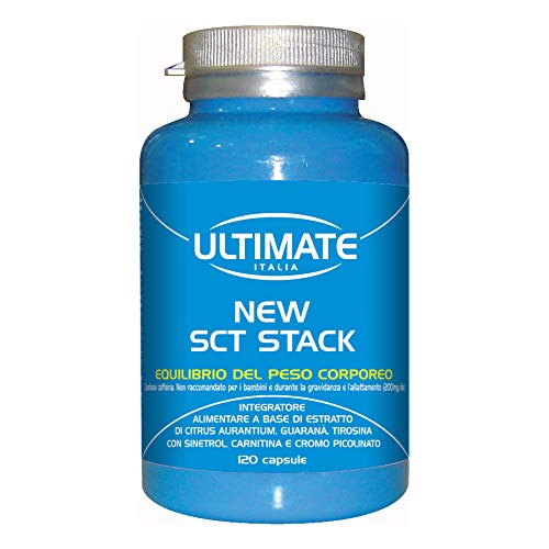 Ultimate Italia New SCT Stack Brucia Grassi Energizzante, Favorisce la Termogenesi, Aiuta a Bruciare più Calorie e Perdere Grasso - 120 Capsule