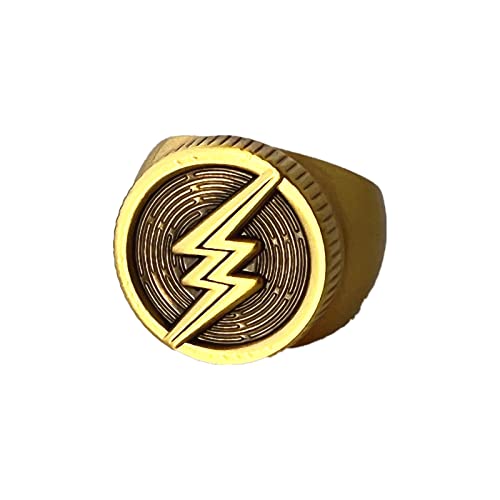Tklpp Flash Ring Zinc Alloy Anime Cartoon Superhero Ring The Color Is Long-Lasting For Boys Girls And Women(Size 8) #TOP3