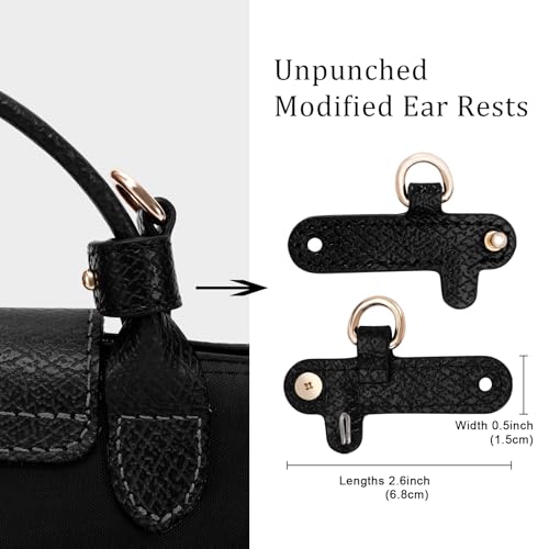 Image of Upgraded Bags Leather Shoulder Strap for Longchamp Mini Bag Conversion Kit, Purse Straps Crossbody Adjustable Replacement Conversion Kit Fit Compatible with Long Champ Handbag