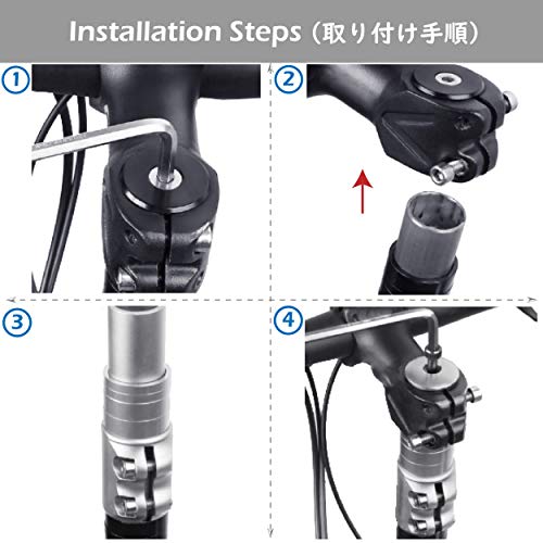 image for Azarxis Bike Fork Stem Extender Bicycle Handlebar Riser Adaptor Alumin