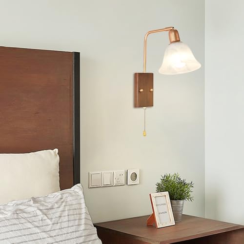 Lampe de lecture chevet applique murale interrupteur tirette - 4