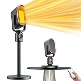 Space Heaters for Indoor Use, 30' Electric 1500W PTC Heater with Night Light Oscillation,Remote Control 3 Mode & 8H Overheat Tip-Over Protection Adjustable Height Ceramic Heater for Bedroom Office Use