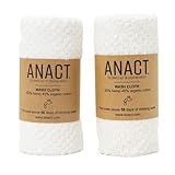 Anact - Hemp Wash Cloth - Fast Drying Organic Cotton Blend Spa Quality Wash Towel - 55% Hemp, 45% Or
