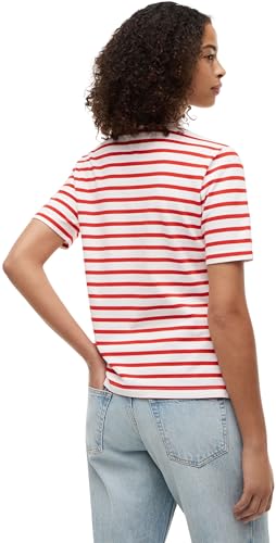 Tommy Hilfiger Women's 1985 Reg Pique Polo Ss Ww0Ww43224 S/S Polo, RED (Wide STRP Fire Red/Ecru), XL 2