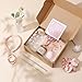 Birthday Gifts for Women, Teen Girl, Girl, Her, Sister, Daughter, Friends - Charming Birthday Happy 8-in-1 Gift Box Set with Delicate Pink Bow Printed Glass Cup & 7 Other Adorable Items (16oz)