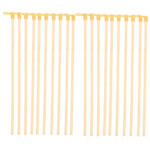 Hemobllo 50 pièces Poignées de Lanternes Bois Portable Légères pour Décoration Intérieure et Extérieure DIY