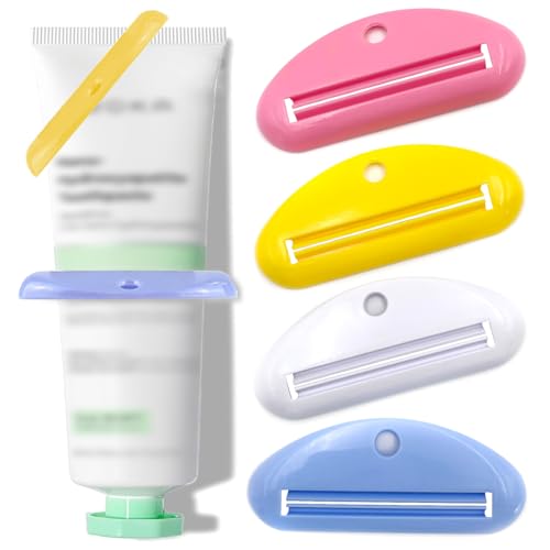 Eximidor de pasta de dientes para evitar residuos, soporte y clip de plástico para tubos
