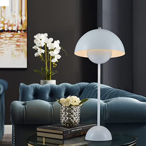 Soutas Modern Mushroom Table Lamp 3 Color Adjustable Led Table Lamp With White Dome Shade Nordic Minimalist Beside Reading Lamp For Bedroom Study Office (White) #TOP6