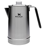 STANLEY Hold Tight Percolator Coffee Pot 1.1 qt | Stainless Steel 6 Cup Coffee Maker | Stove Top or Open Fire | Backpacking, Camping, Hiking Cookware | BPA-Free | Stainless Steel