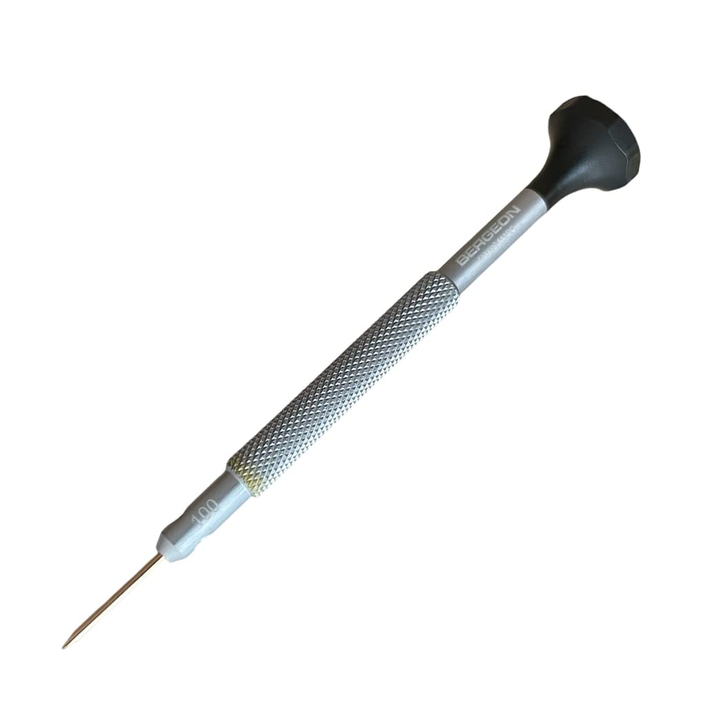 Bergeon Silver/Gray 31081-100 Non-Magnetic Screwdriver With Anodised Aluminium Body 1.00Mm