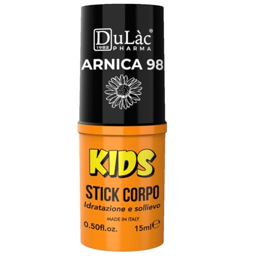 DuLàc, Arnica 98 Stick Kids 15 ml, Árnica para Niños con Aloe Vera y Zanthoxylum, Picaduras Mosquitos Alivio, Apto para Pieles Sensibles, Testado Dermatológicamente, Formato Bolsillo, Made in Italy